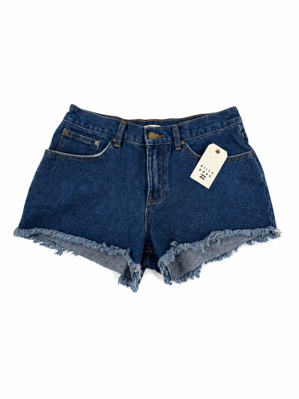 Billabong Cruisin Along Denim Cutoff Shorts High Rise Frayed Hem Festival 28